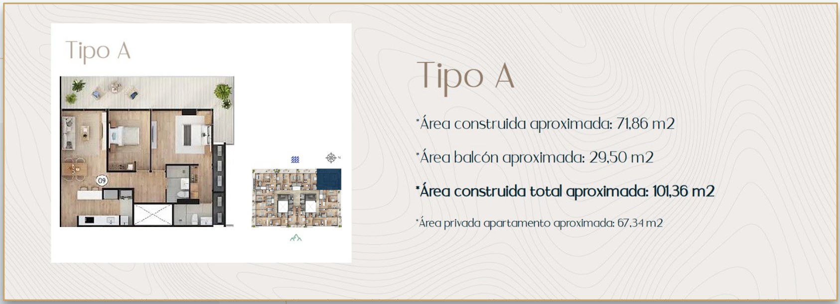 Plano de referencia de apartamento tipo A