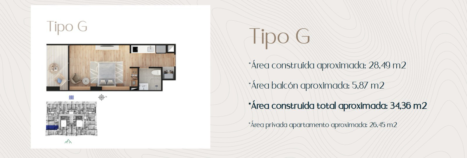 Plano de referencia de apartamento tipo G